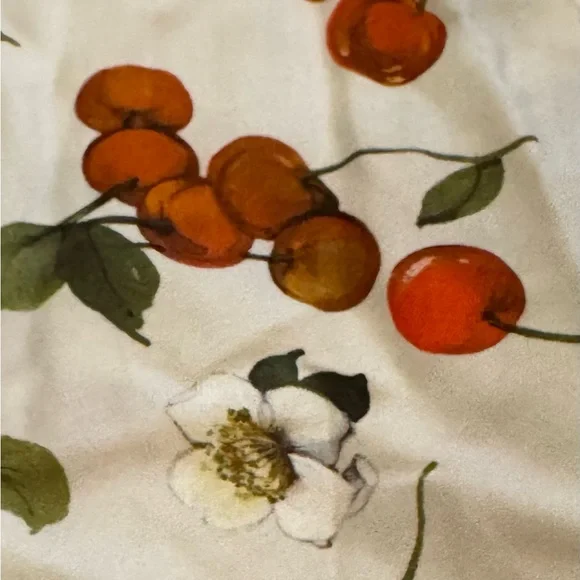 Dolce&Gabbana Cherry Floral Print Midi Skirt